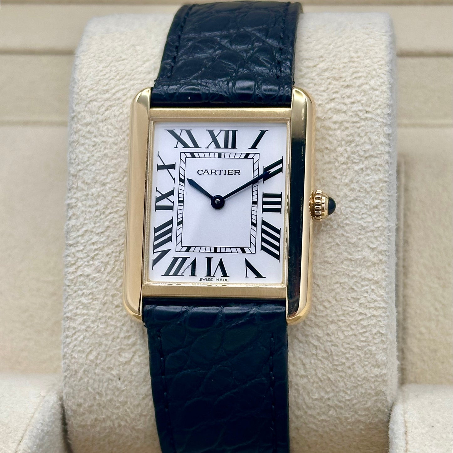 Tank Solo Large 18K Yellow Gold White Romans Ref 3167 2019