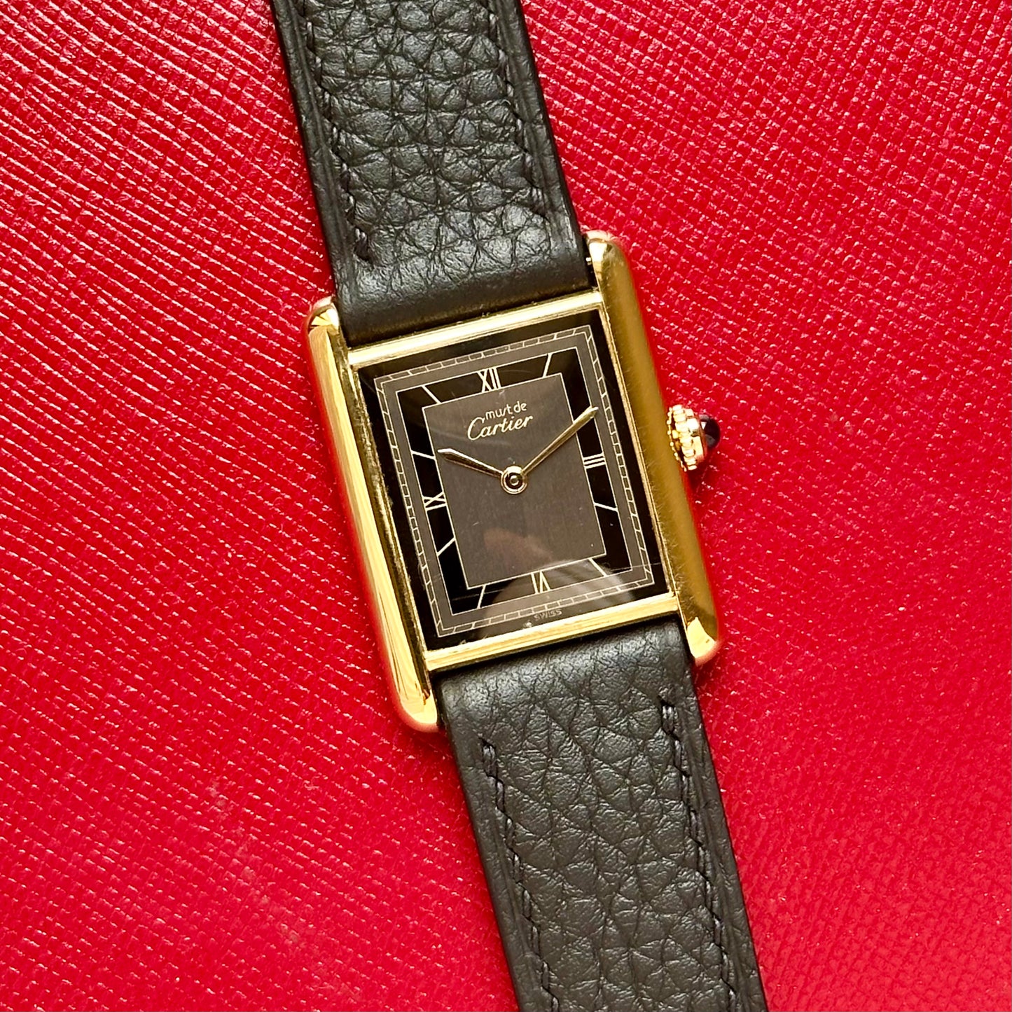 Tank Must De Cartier Vermeil Grey Romans Ref 6 81006 1990