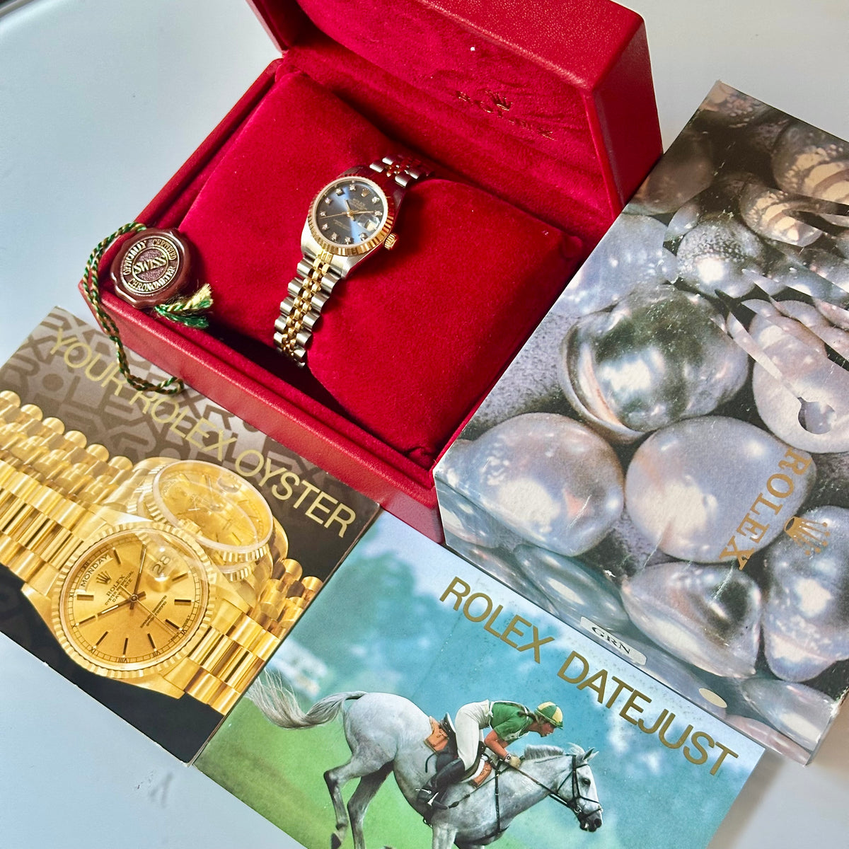 Lady-Datejust 26 Sunburst Blue Diamond Ref 69173G