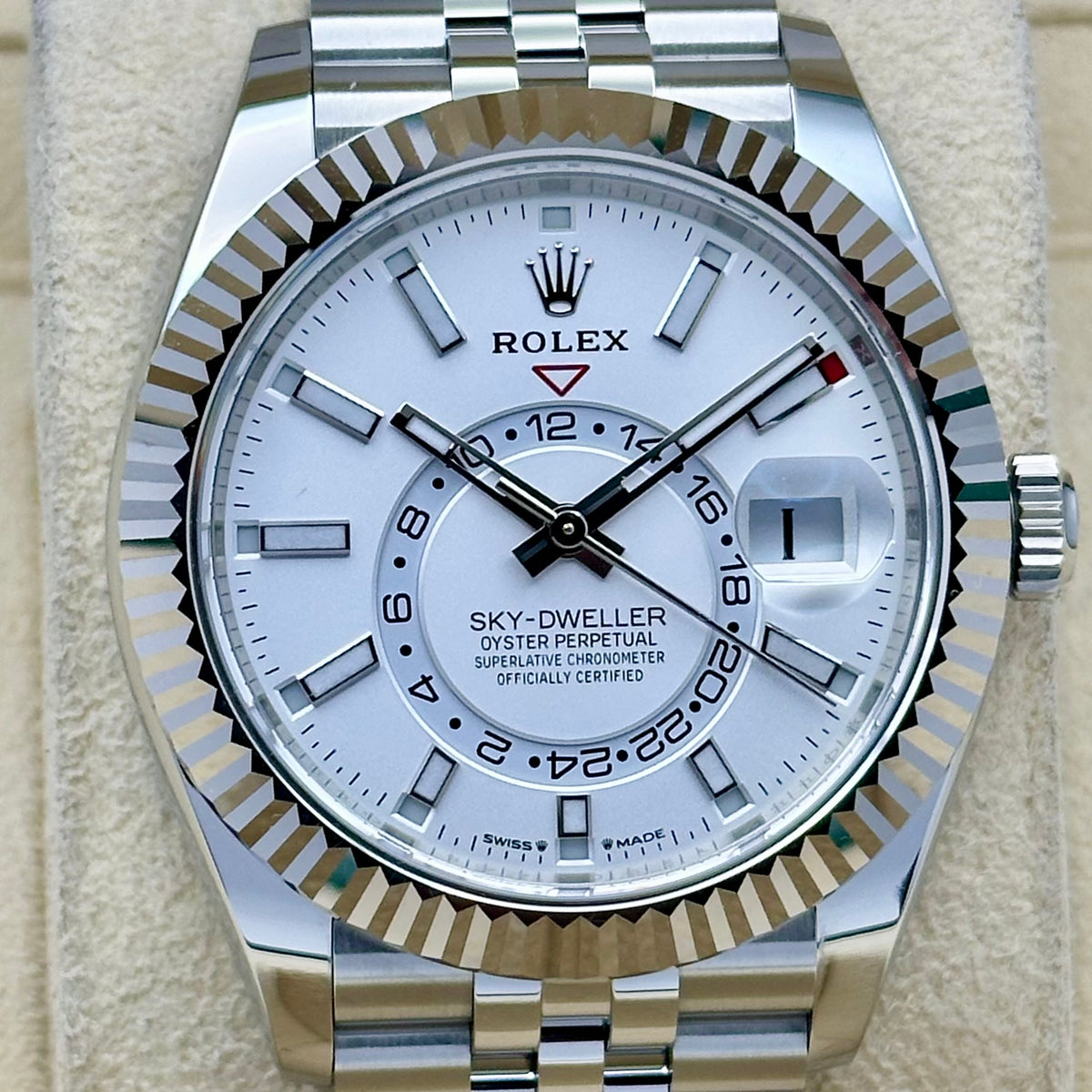 Sky-Dweller White Jubilee 18K White Gold Ref 336934 2026