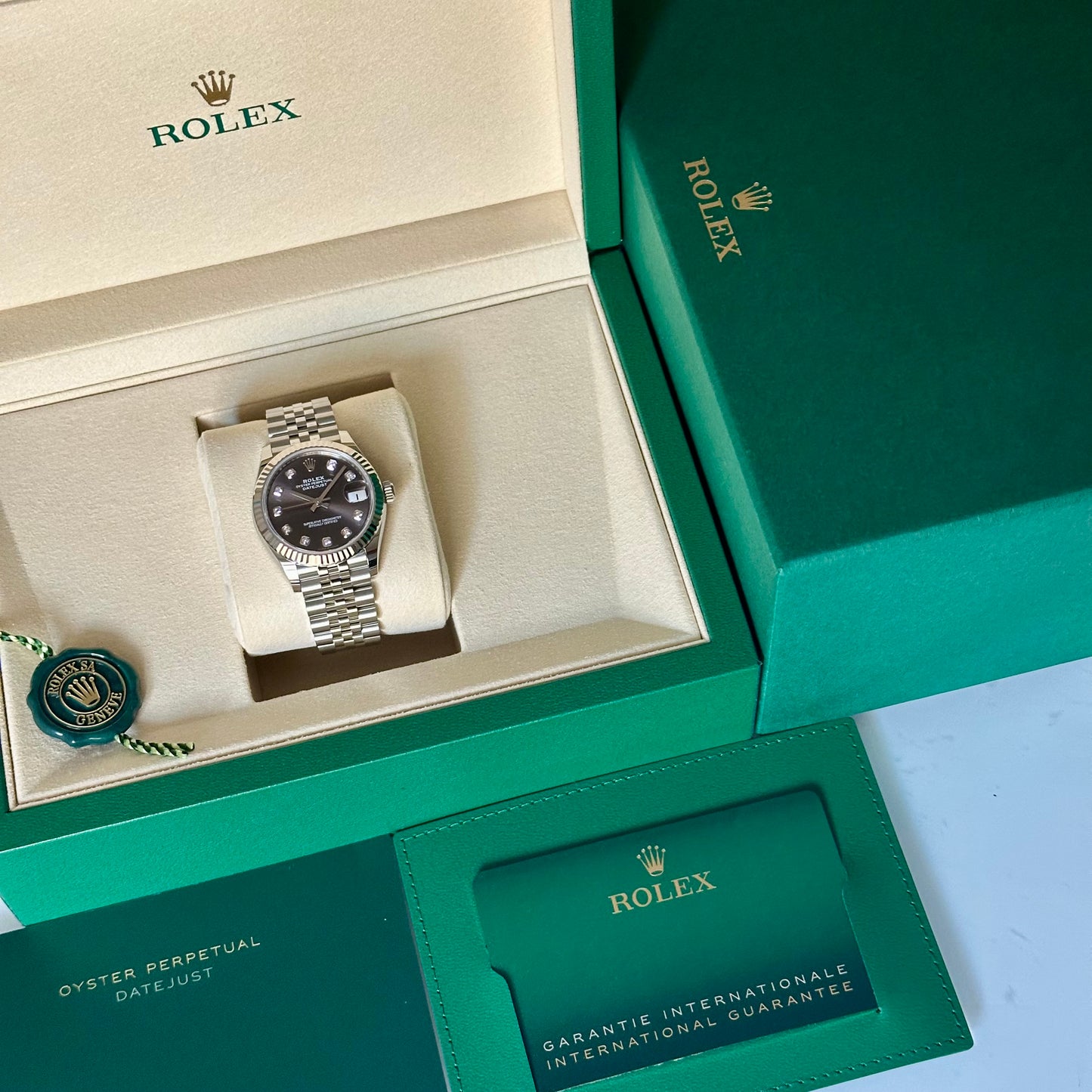 Datejust 31 Grey Diamond 18K White Gold Ref 278274 2026