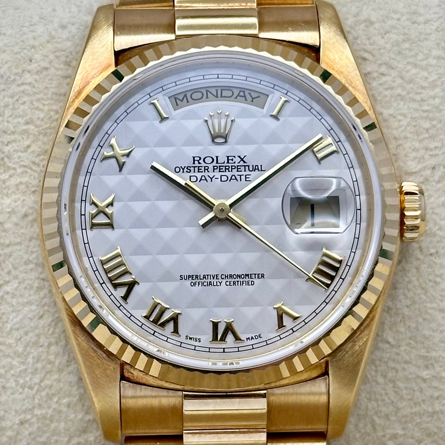 Day-Date 36 Pyramid Romans 18K Yellow Gold Ref 18238