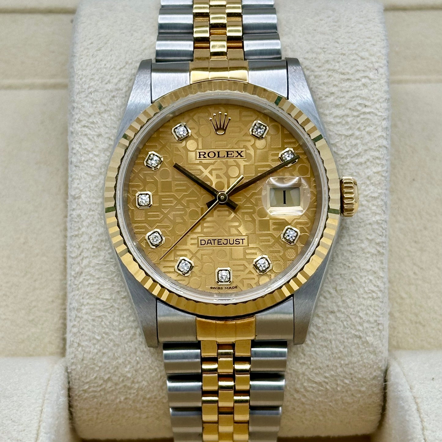 Datejust 36 Anniversary Champagne Diamond Ref 16233 1998