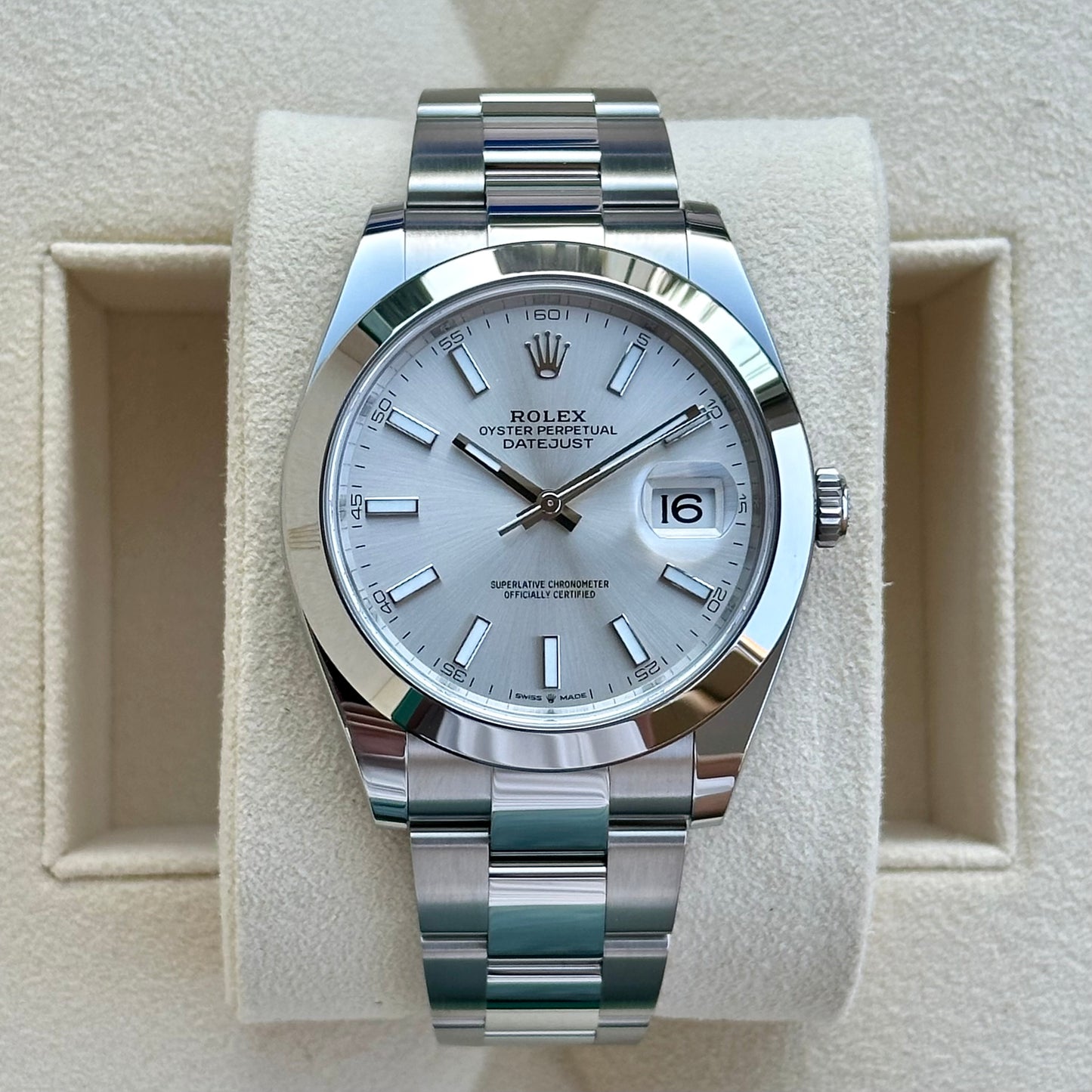 Datejust 41 Silver Sunburst Ref 126300 2023