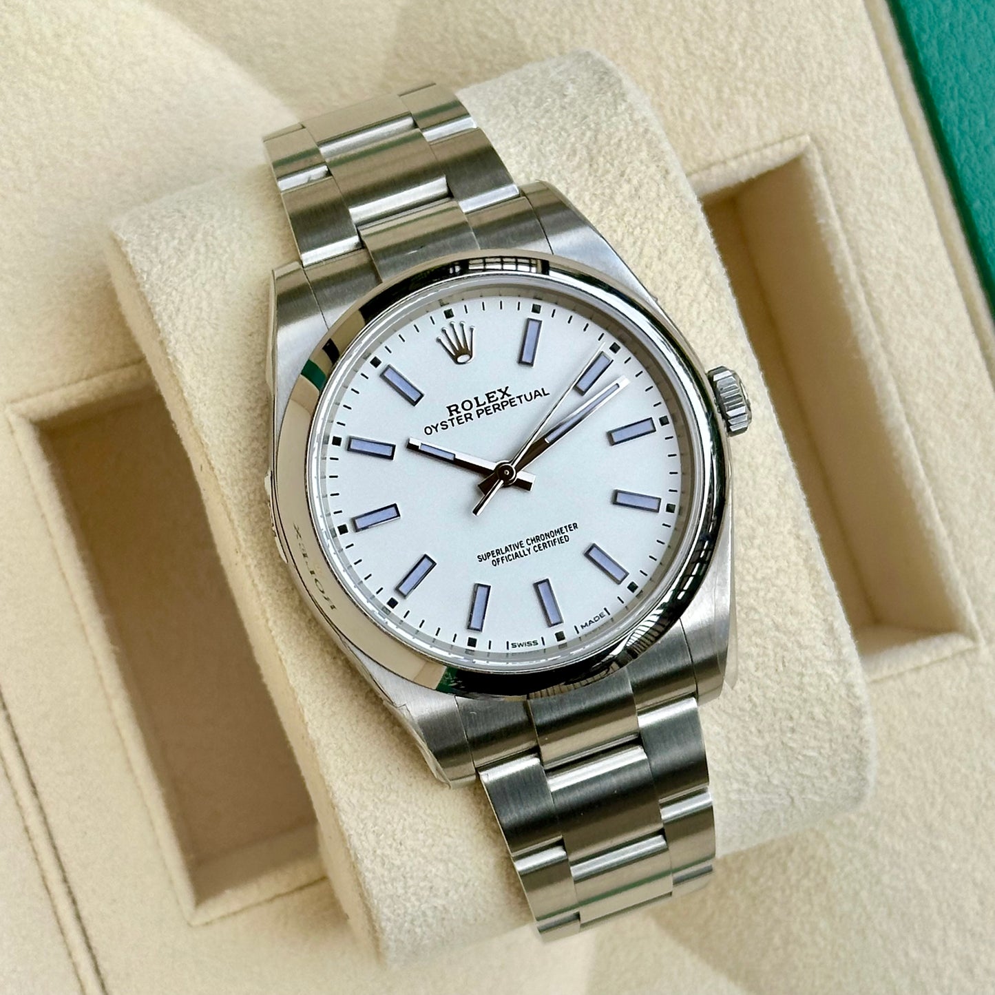 Oyster Perpetual 39 White Factory Stickers Ref 114300