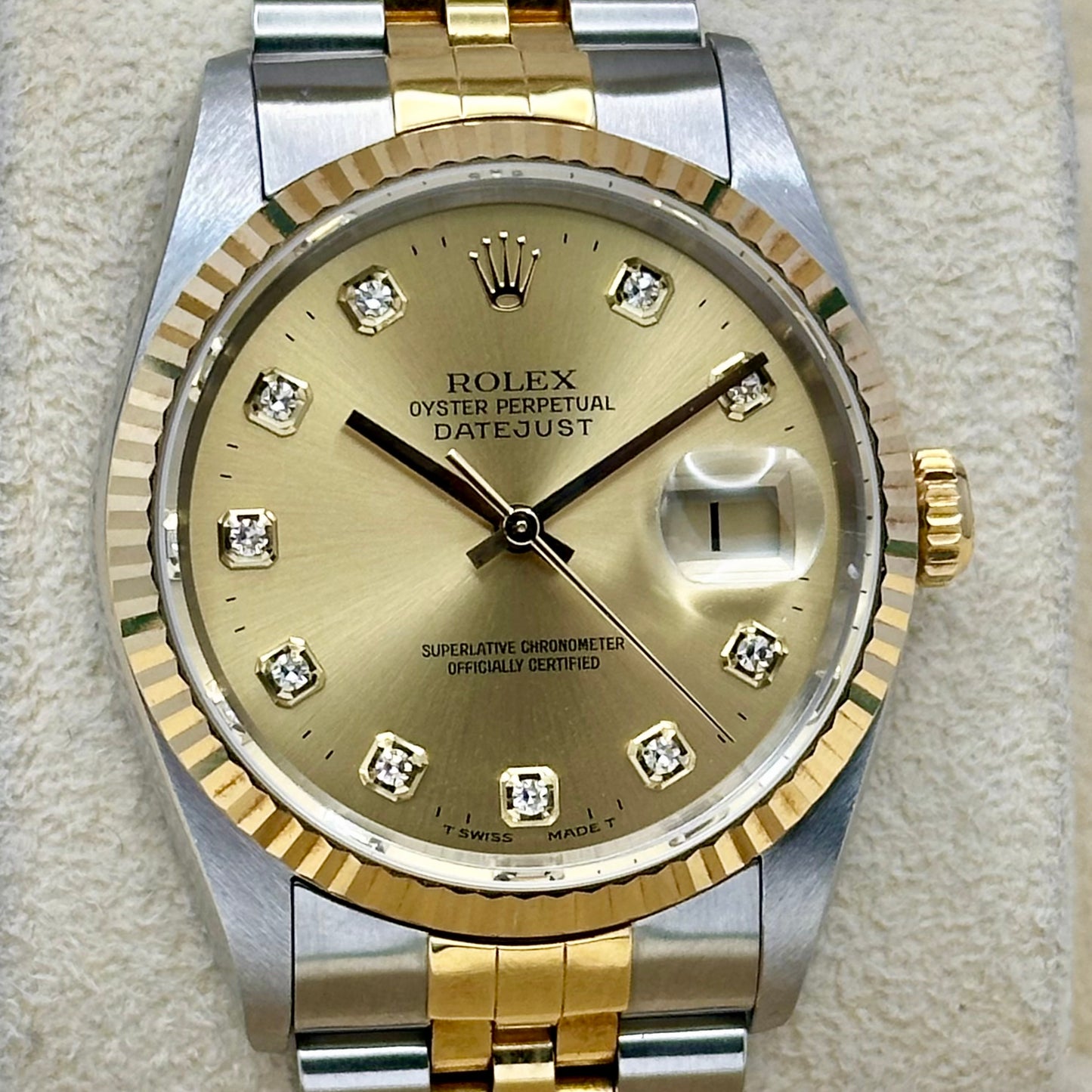 Datejust 36 Champagne Big Diamond Ref 16233 2000