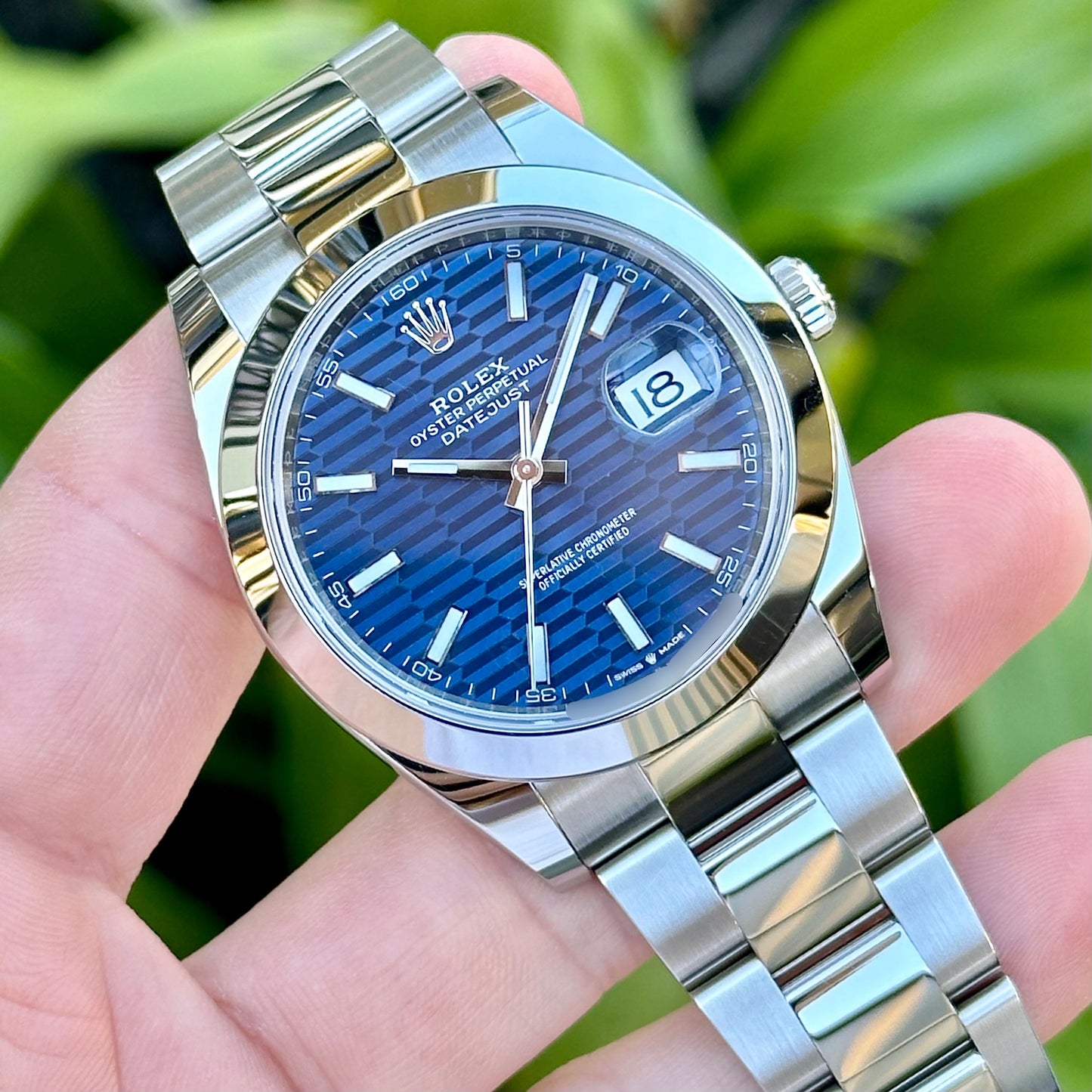 Datejust 41 Motif Blue Ref 126300 2023