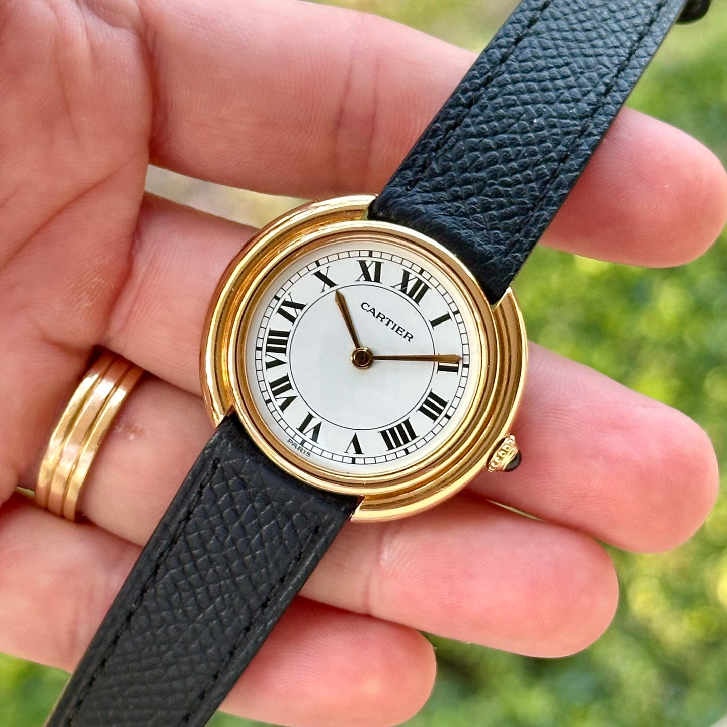 Vendome LM 18K Yellow Gold White Romans Ref 78090 1980