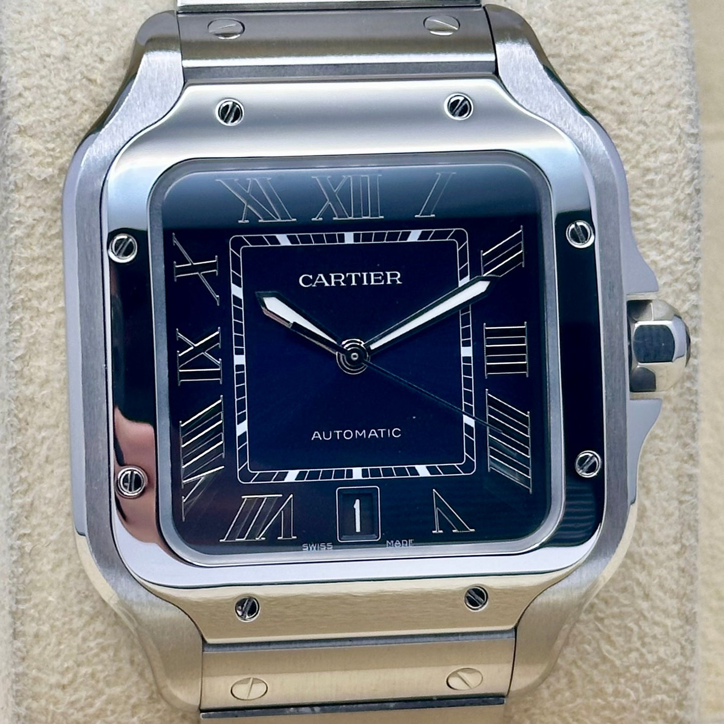Santos Large Blue Dial Ref WSSA0071 2025