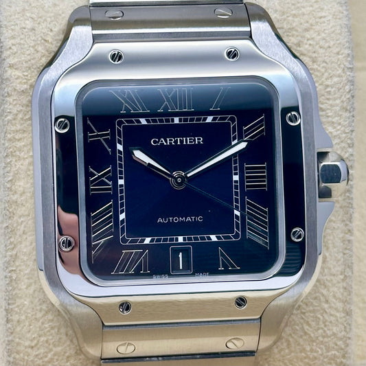 Santos Large Blue Dial Ref WSSA0071 2025