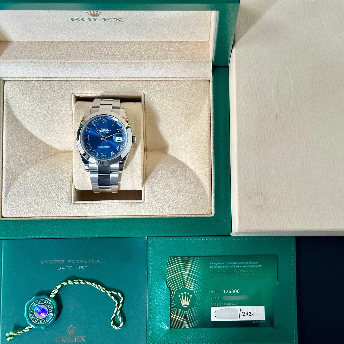 Datejust 41 Azzurro Blue Ref 126300 2021