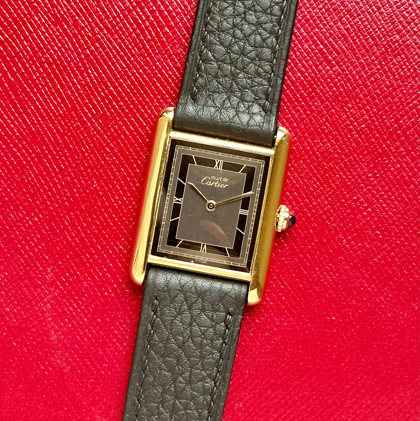 Tank Must De Cartier Vermeil Grey Romans Ref 6 81006 1990