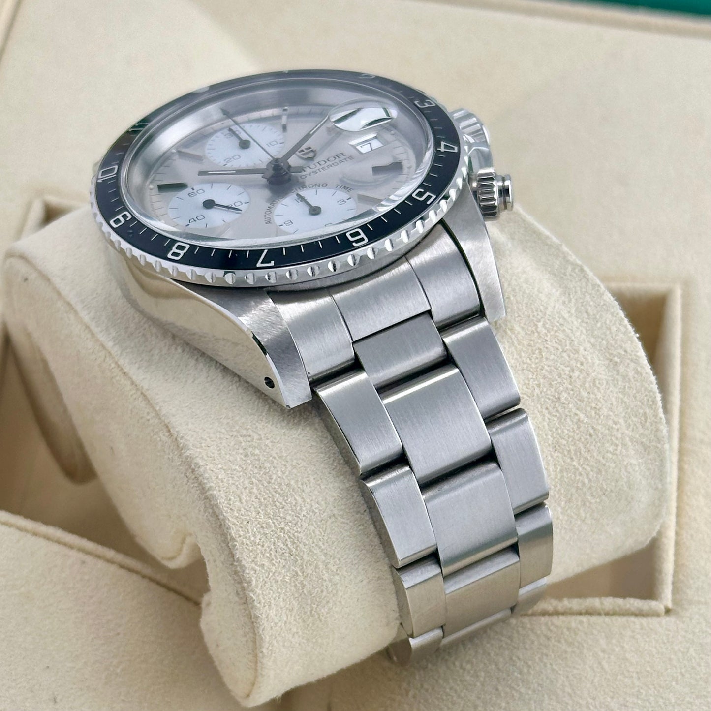 Oysterdate Chronograph Big Block Albino Dial Ref 79170 – George