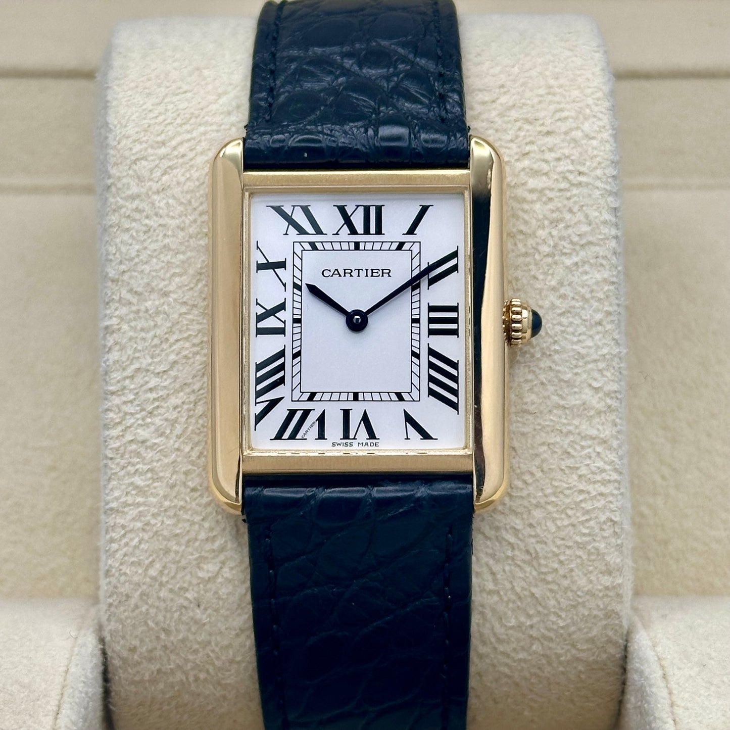 Tank Solo Large 18K Yellow Gold White Romans Ref 3167 2019