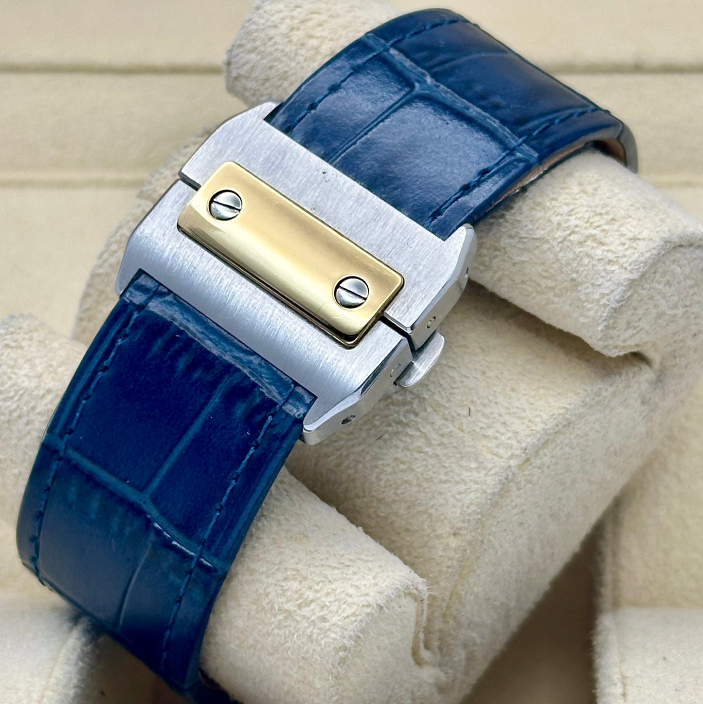 Santos 100 XL Automatic 18K Yellow Gold White Romans Ref 2656