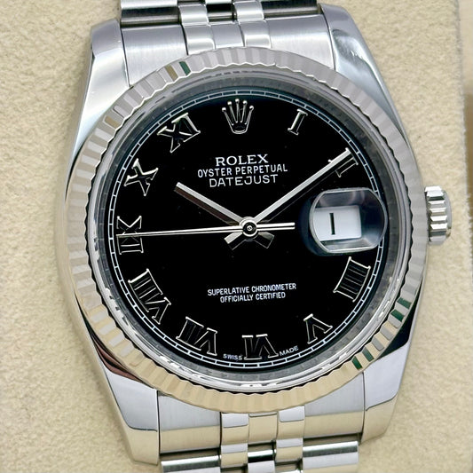 Datejust 36 Black Romans Ref 116234 2015 (2023 RSC)