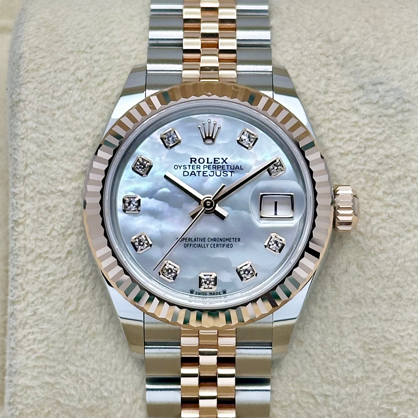 Lady-Datejust 28 18K Rose Gold Mother Of Pearl Diamond Ref 279171 2022