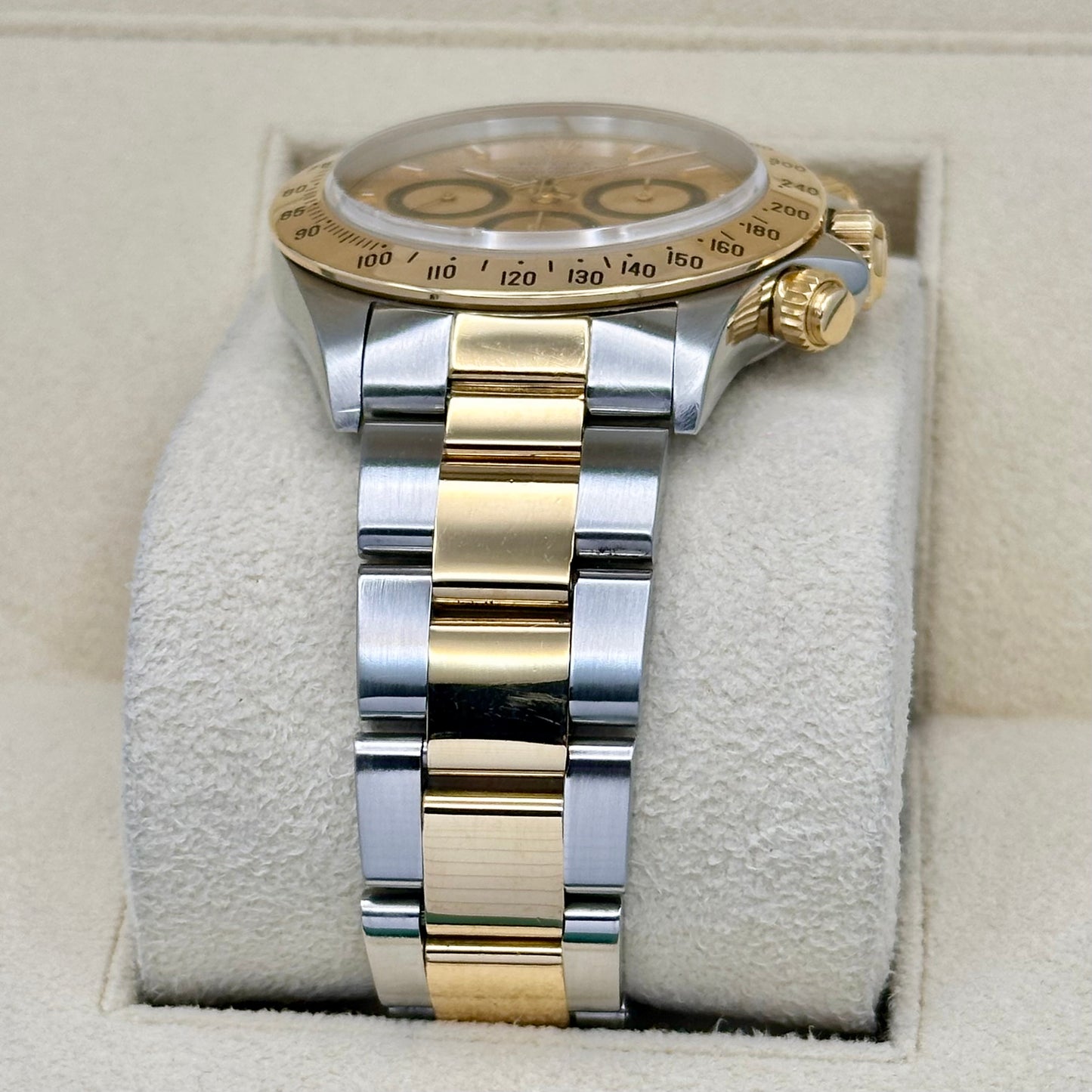 Zenith Daytona Champagne Dial 18K Yellow Gold Two Tone Ref 16523 1997 Collectors Set