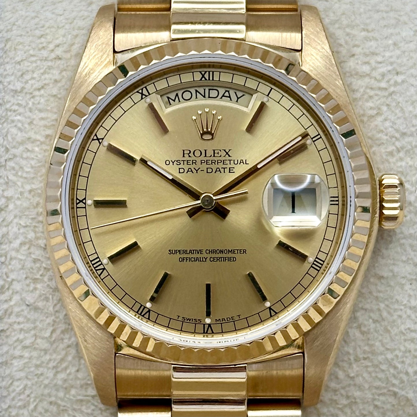 Day-Date 36 Champagne Stick 18K Yellow Gold Ref 18038