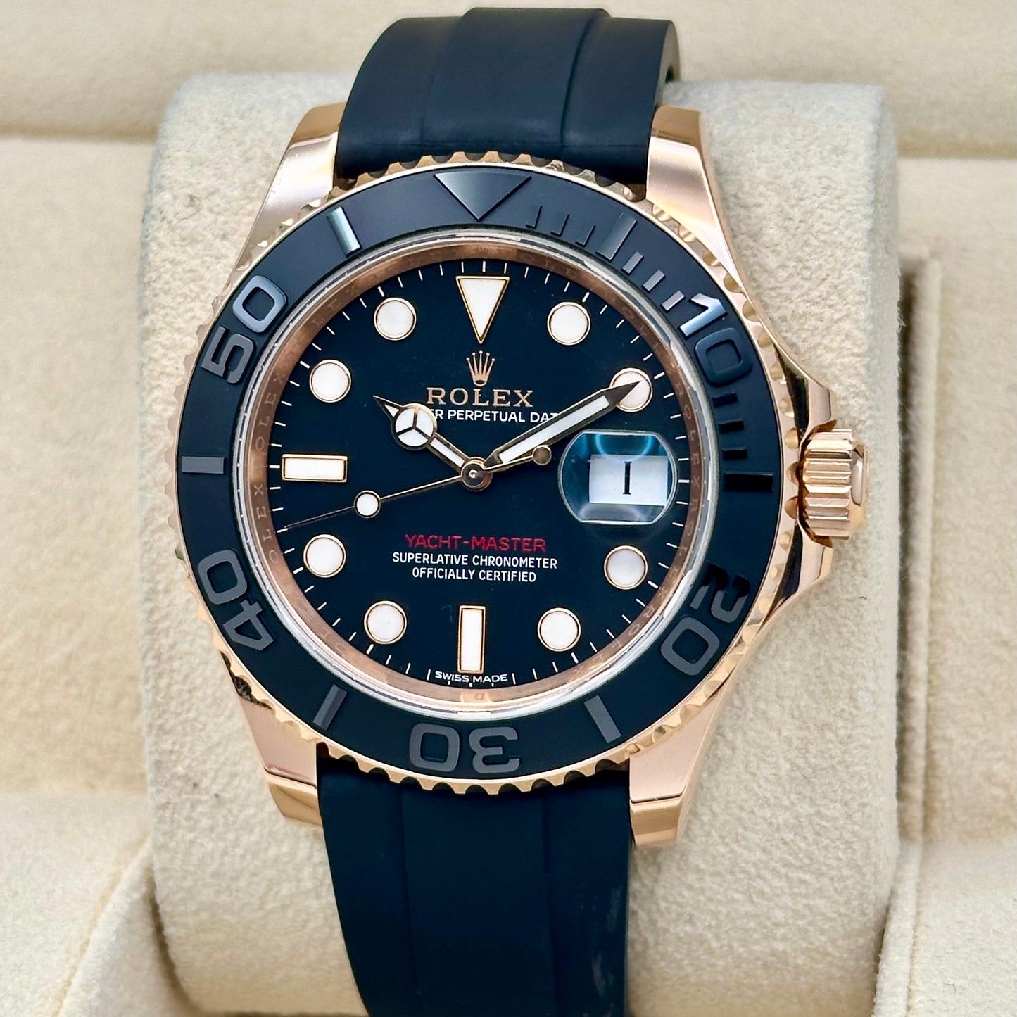 Yacht-Master 40 Oysterflex 18K Rose Gold Ref 116655