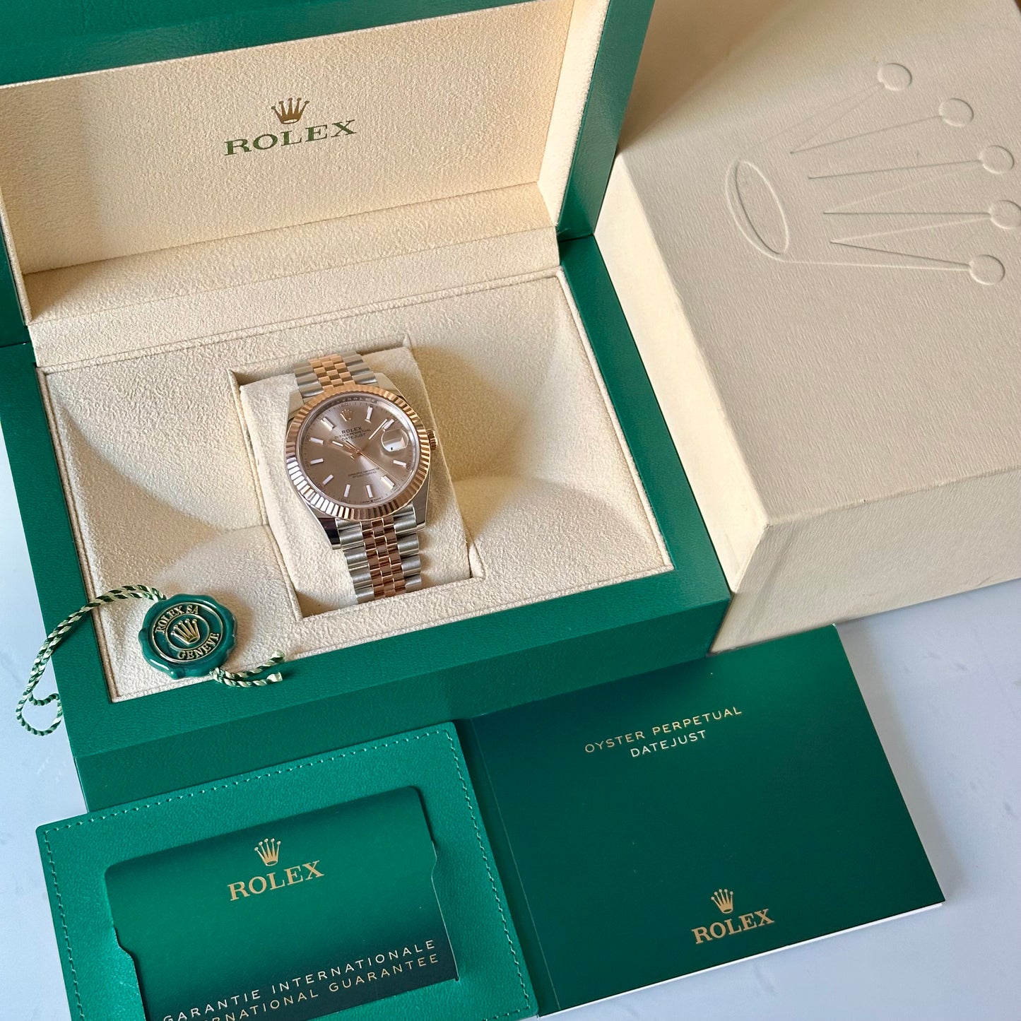 Datejust 41 Sundust 18K Rose Gold Ref 126331 2025