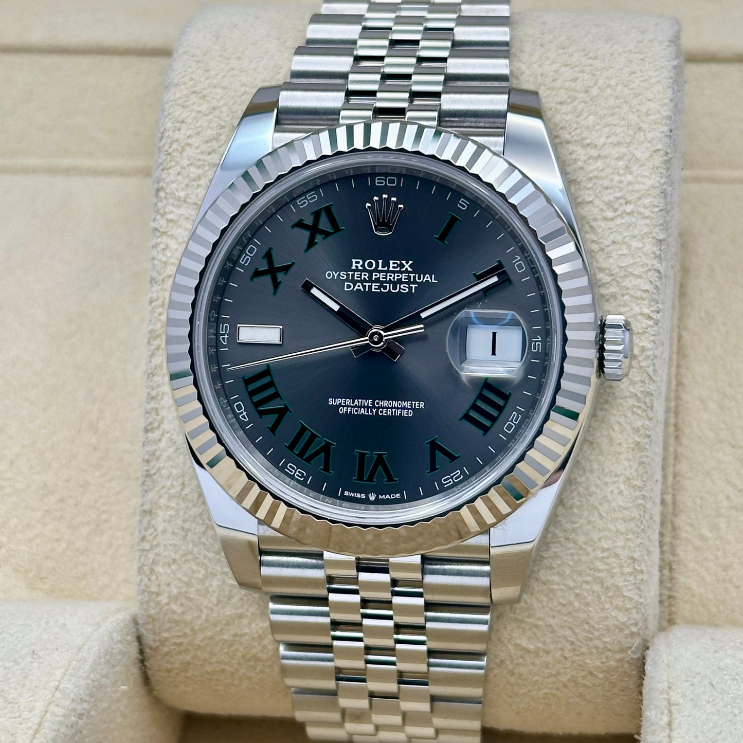 Datejust 41 Wimbledon 18K White Gold Ref 126334 2018