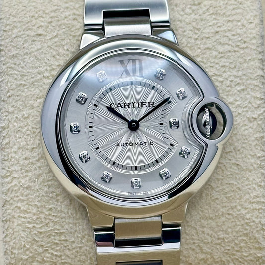 Ballon Bleu De Cartier Silver Guilloché Diamond Dial Ref W4BB0021 2022