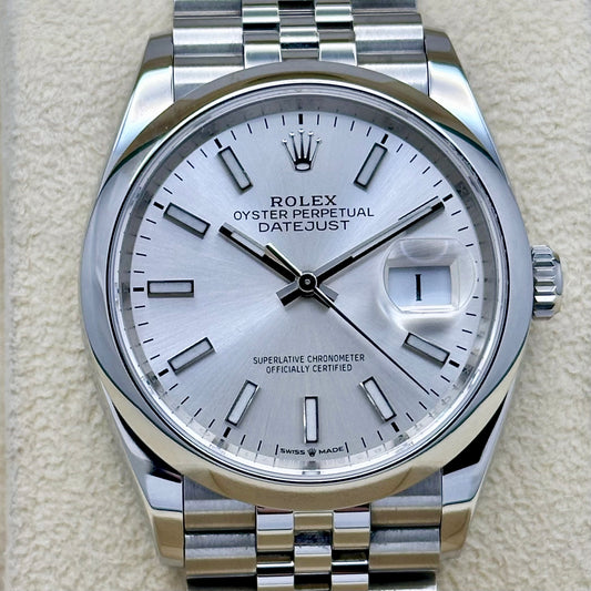 Datejust 36 Jubilee Sunburst Silver Ref 126200 2021