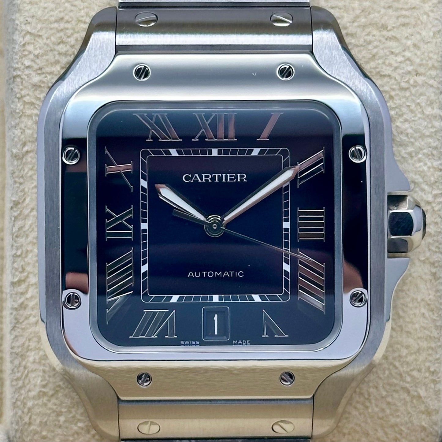 Santos Large Blue Dial Ref WSSA0071 2025
