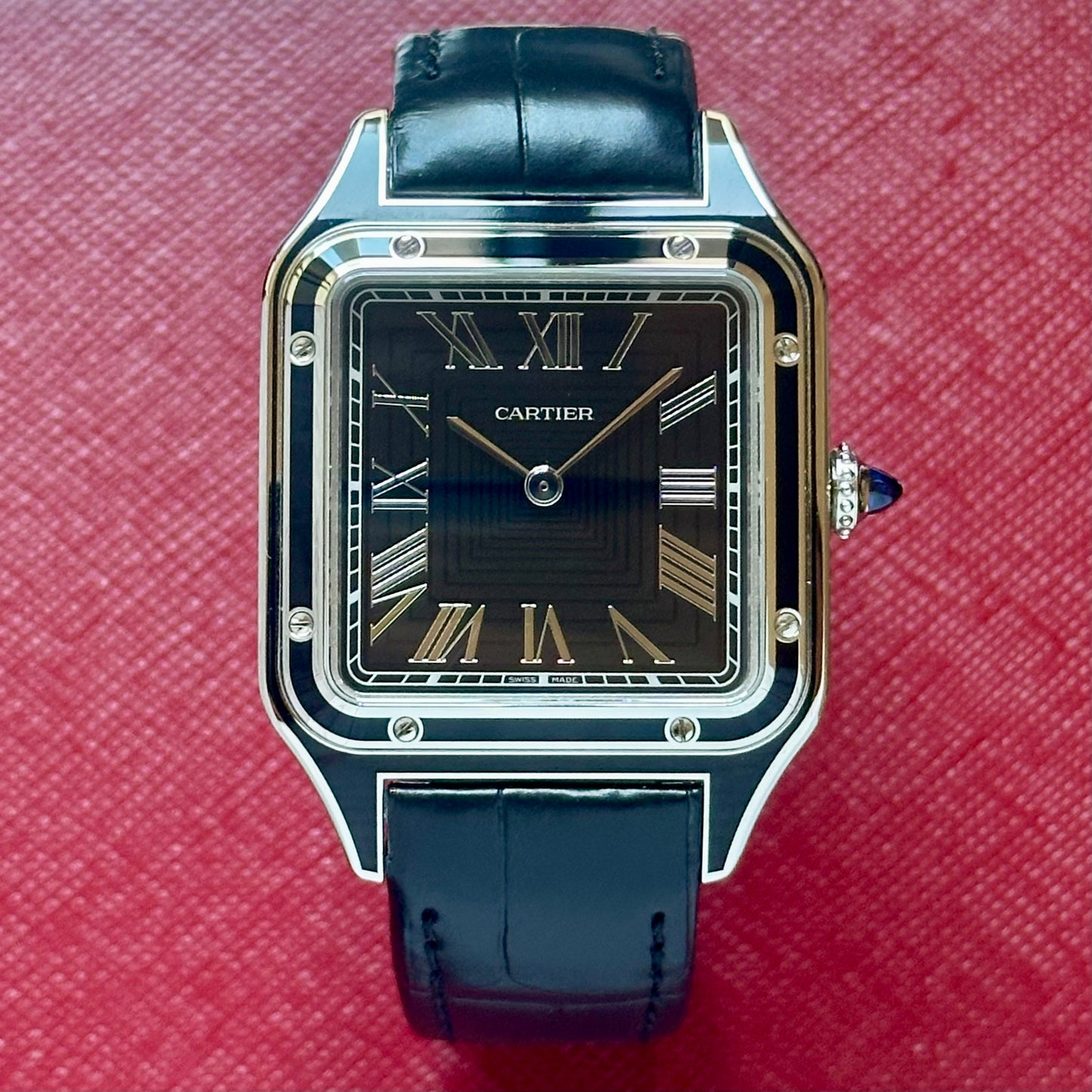 Santos Dumont Large Black Lacquer Ref WSSA0046 2025