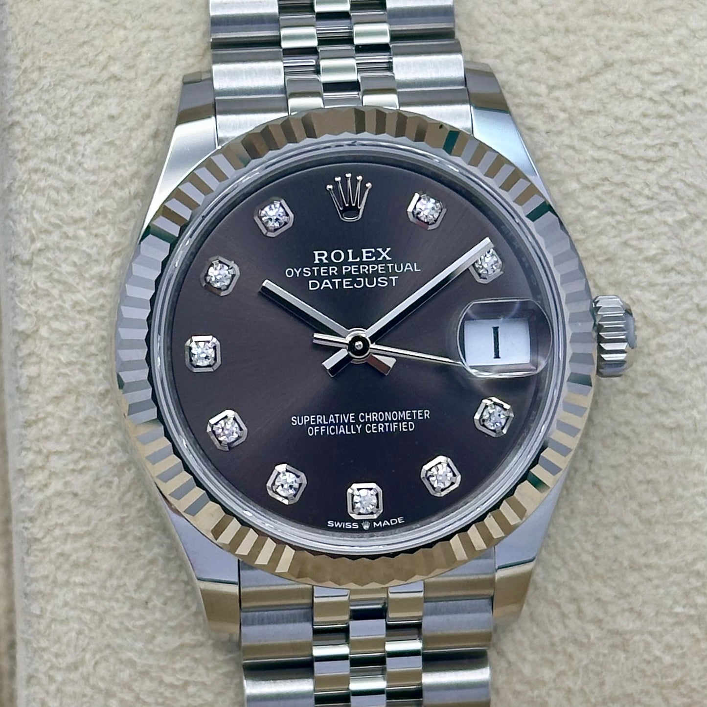 Datejust 31 Grey Diamond 18K White Gold Ref 278274 2026