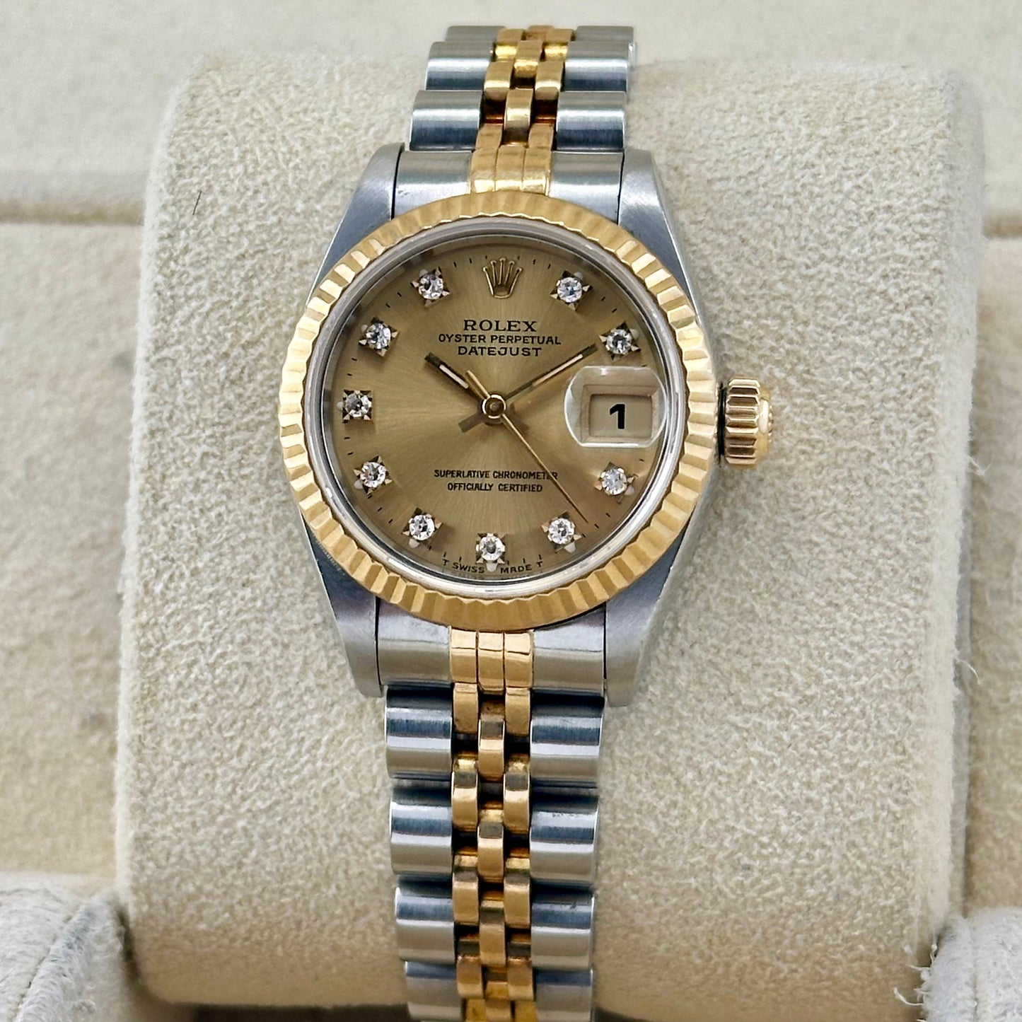Lady-Datejust 26 Champagne Diamond Ref 69173G