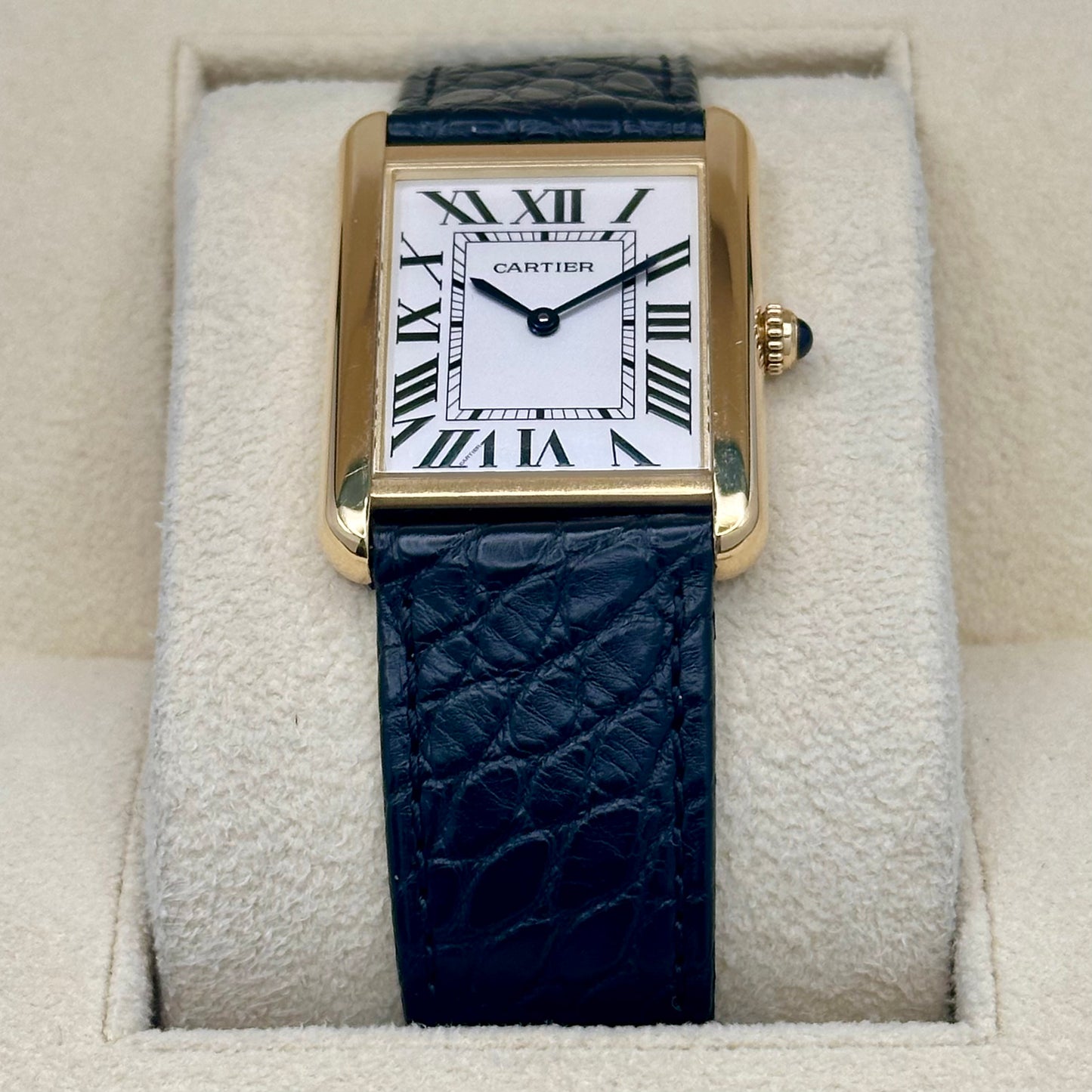 Tank Solo Large 18K Yellow Gold White Romans Ref 3167 2019