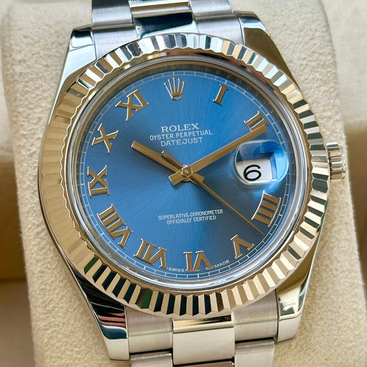 Datejust 41 II Azzurro Blue Ref 116334 2017