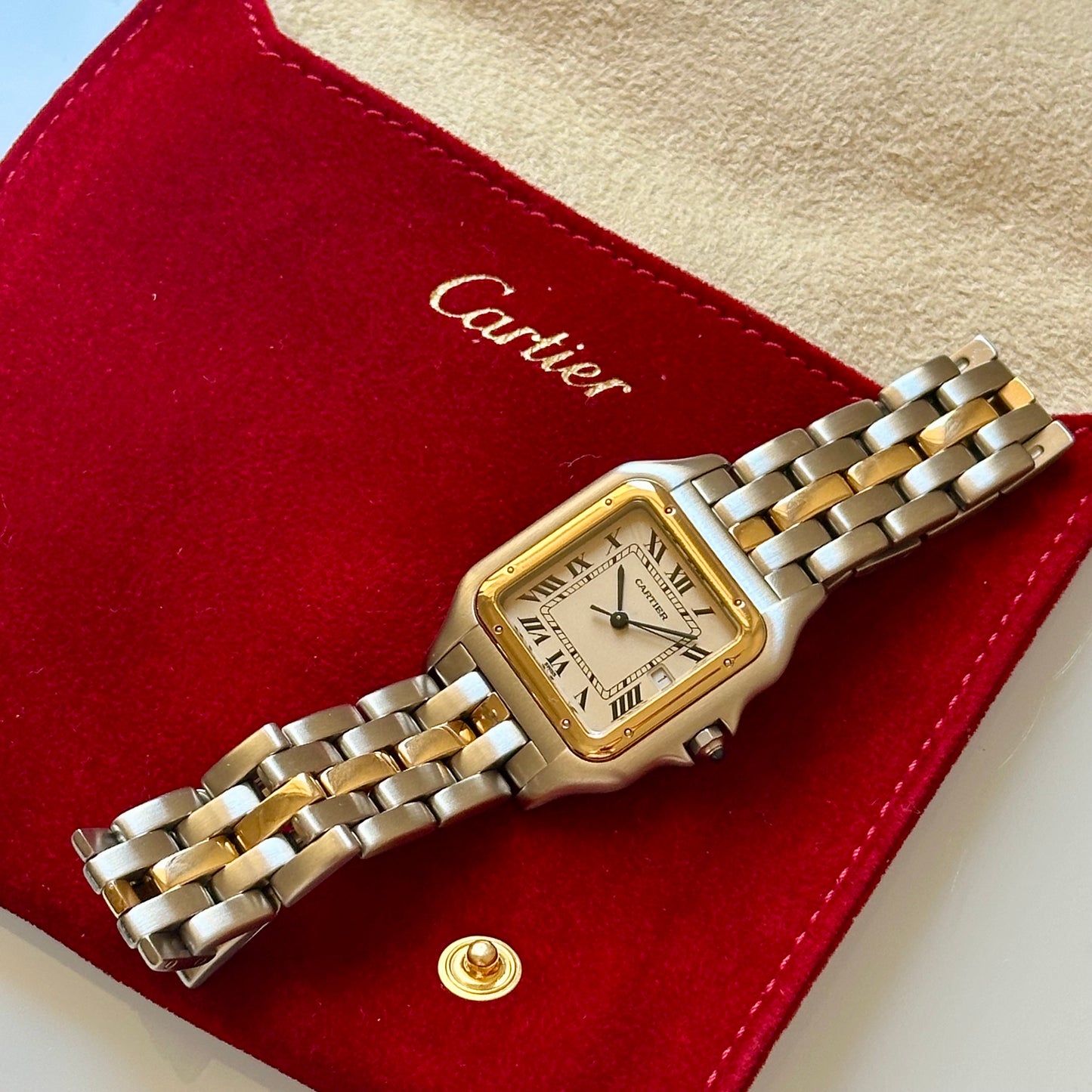 Panthére Single Row Jumbo 18K Yellow Gold Ref 8395 1990