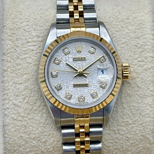 Lady-Datejust 26 Ivory Anniversary Big Diamond Ref 69173 1995