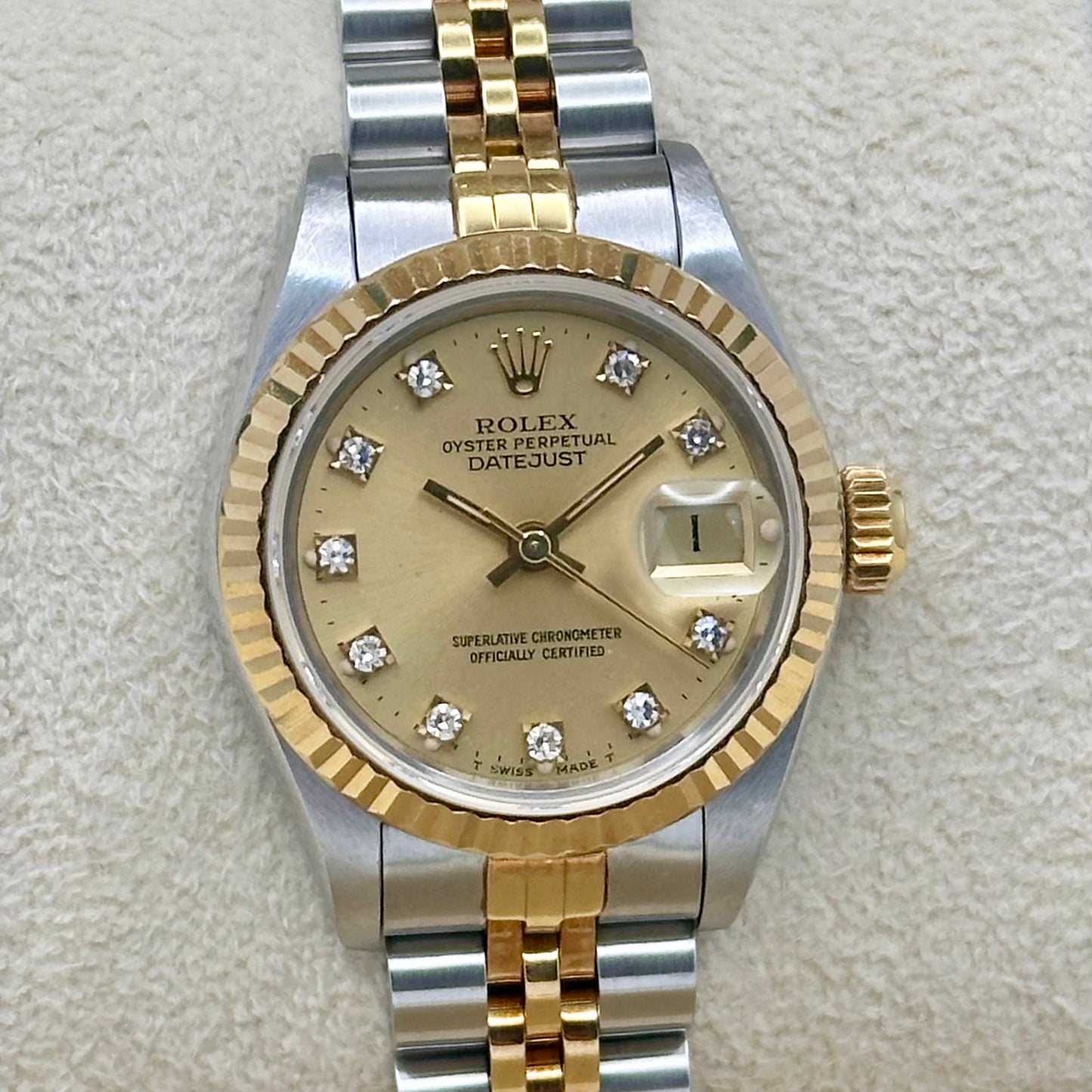 Lady-Datejust 26 Champagne Diamond Ref 69173 1988