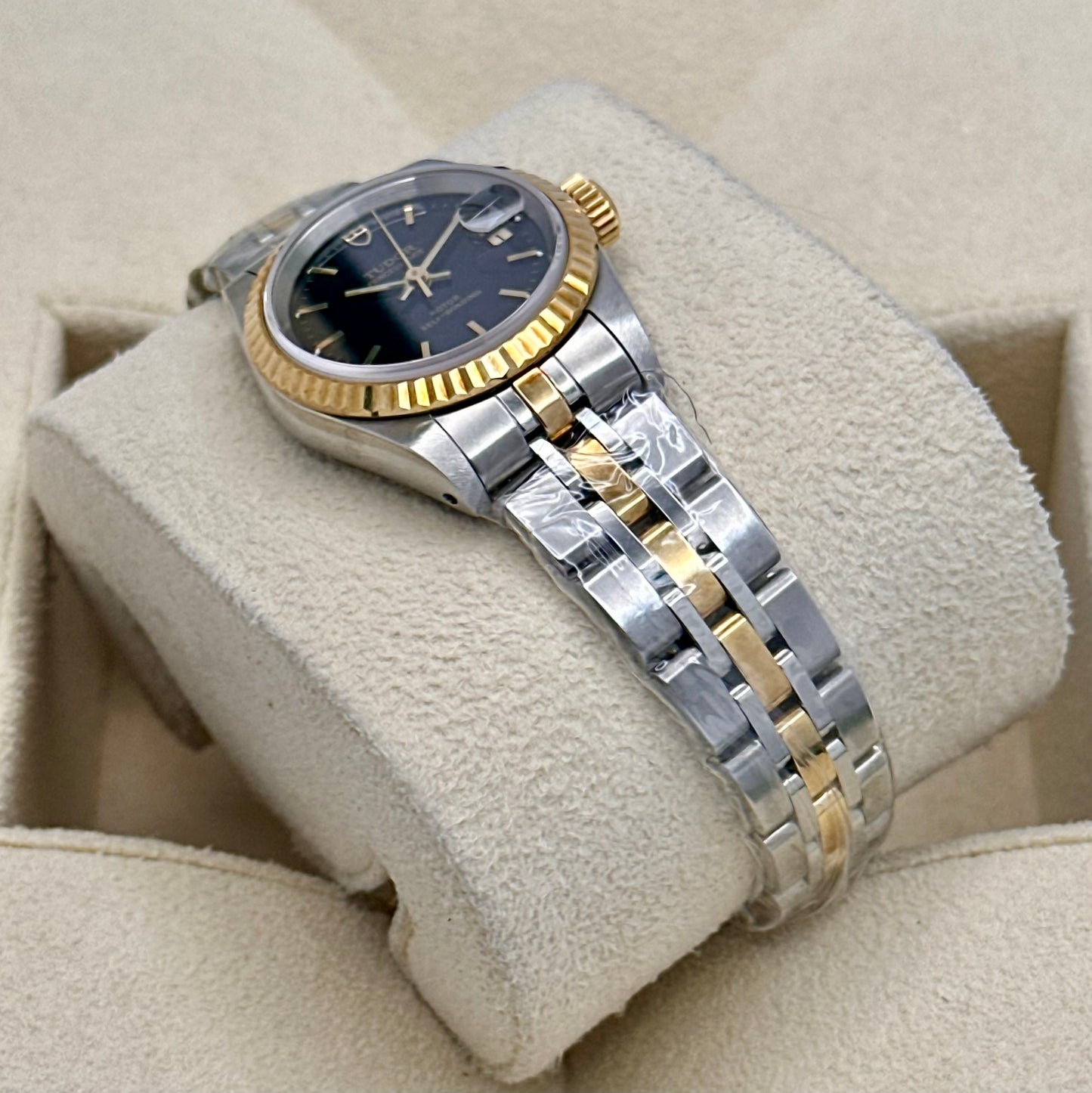 Princess Date Black 18K Yellow Gold Two Tone Ref 92413 2022