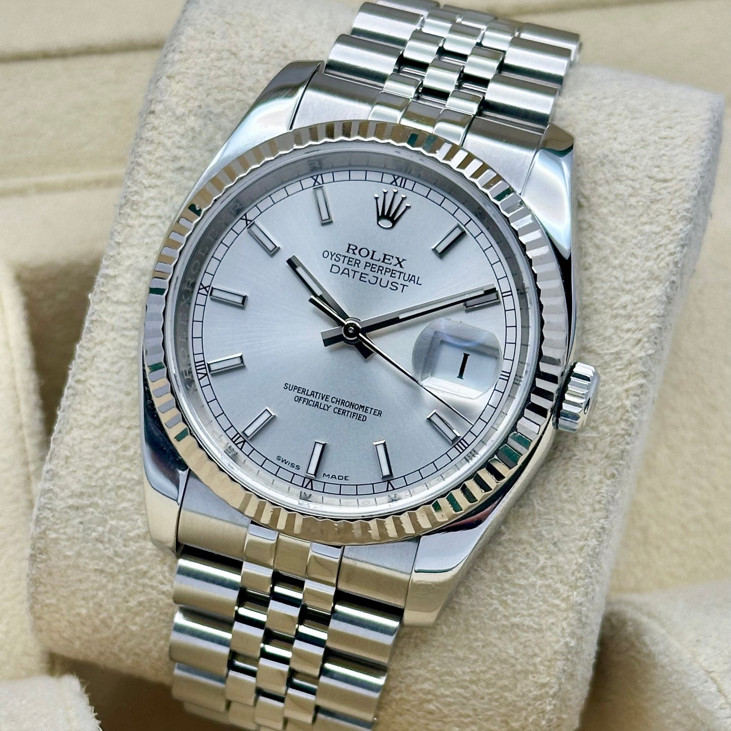 Datejust 36 Sunburst Silver Ref 116234 2016
