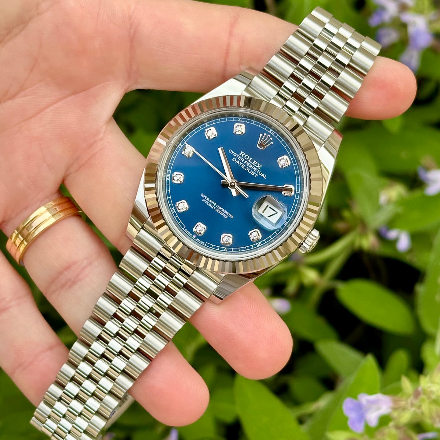 Datejust 41 Blue Diamond Ref 126334 2024 – George Perpetual Watches