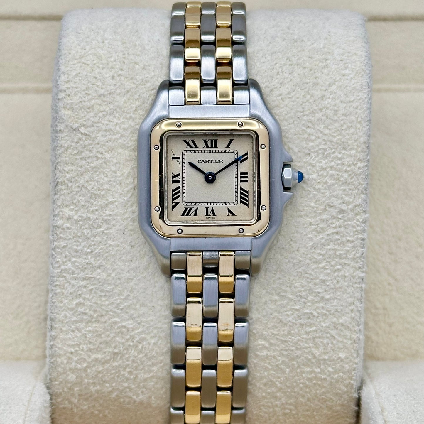 Panthére Small Two Row 18K Yellow Gold White Romans Ref 669210