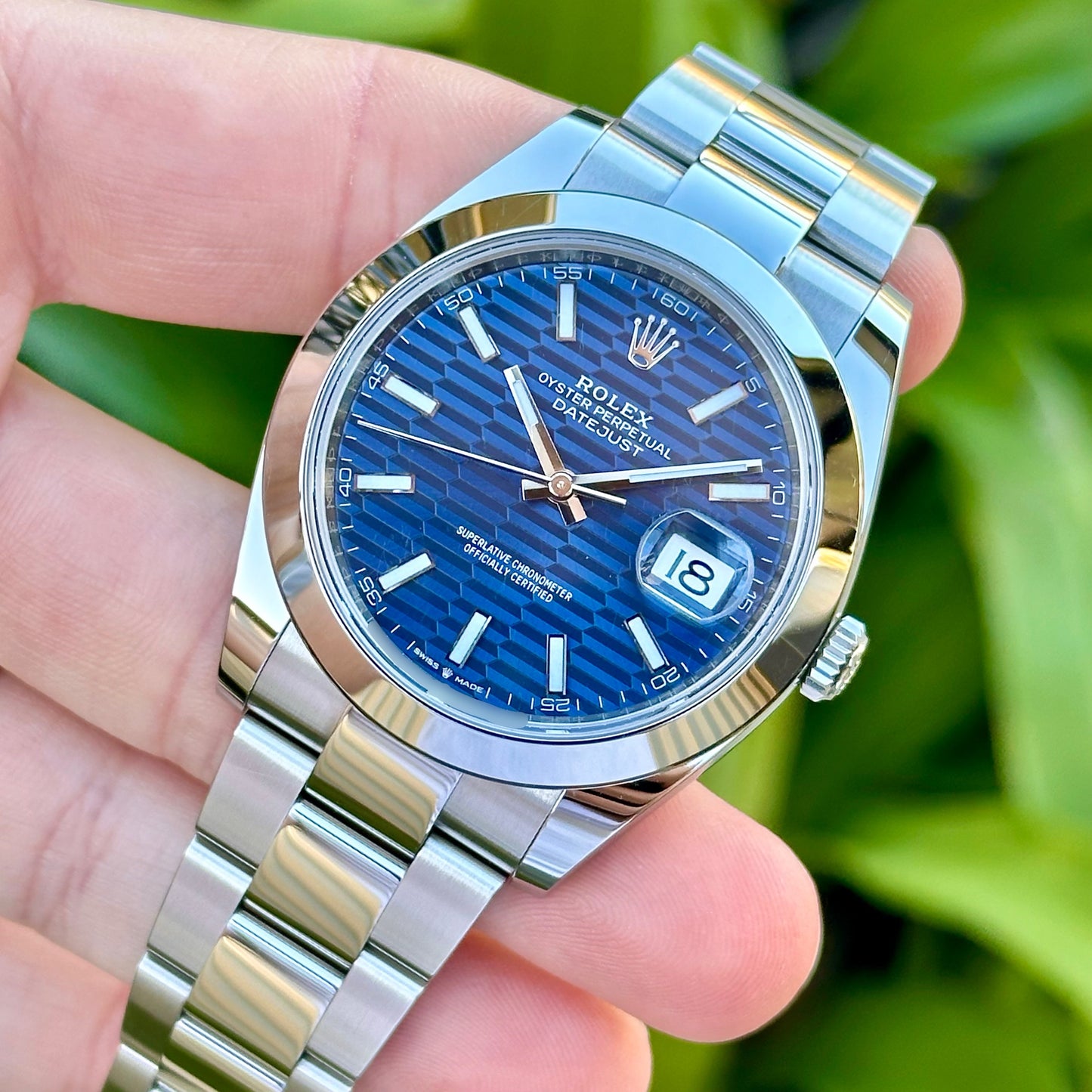 Datejust 41 Motif Blue Ref 126300 2023