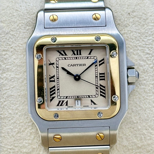 Santos Galbee Large 18K Yellow Gold Two Tone Ref W20011C4 1991