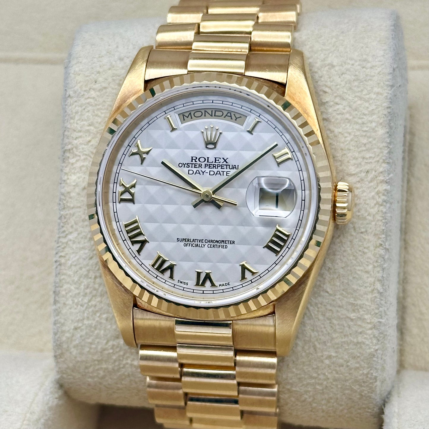 Day-Date 36 Pyramid Romans 18K Yellow Gold Ref 18238