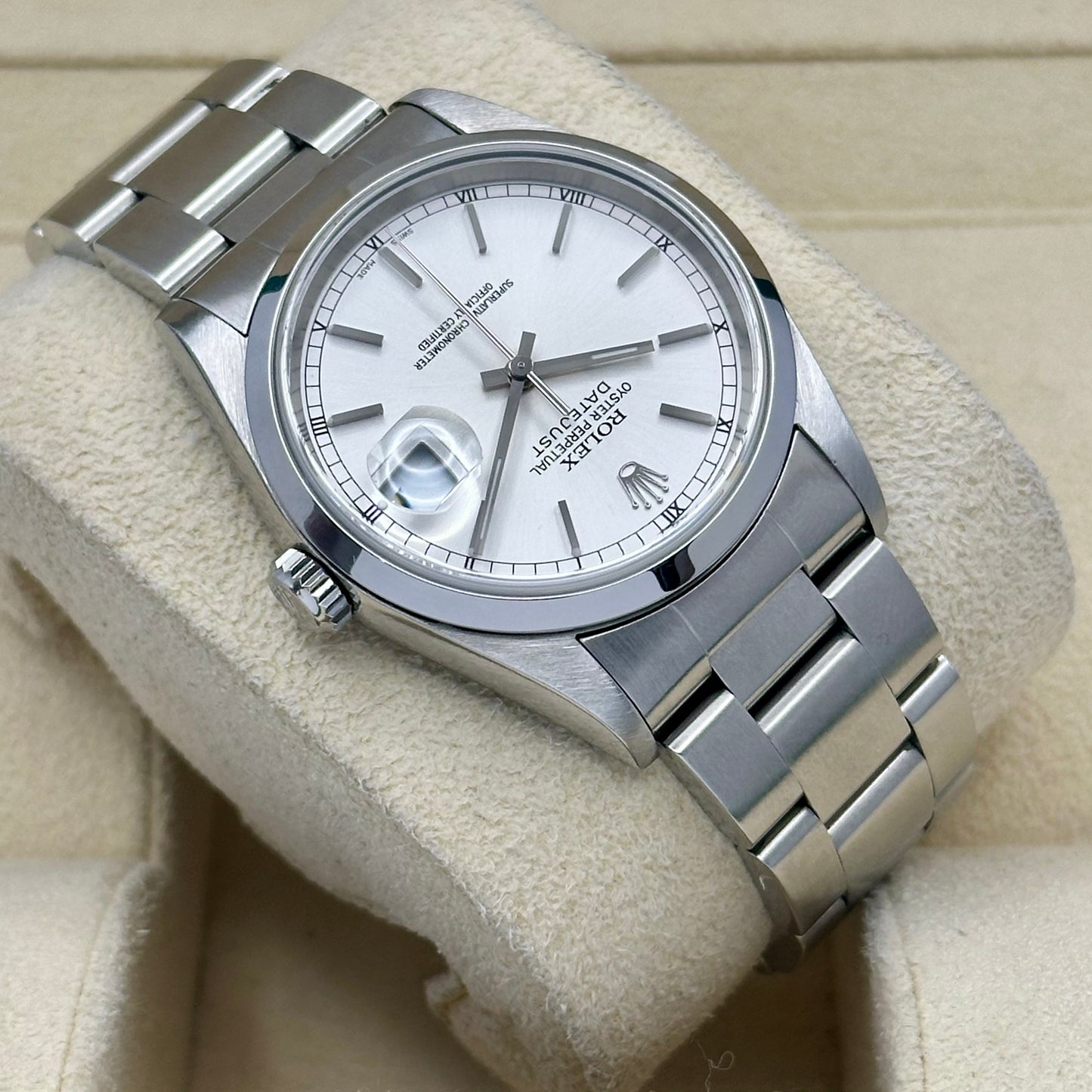 Datejust 36 Sunburst Silver Ref 16200 2002