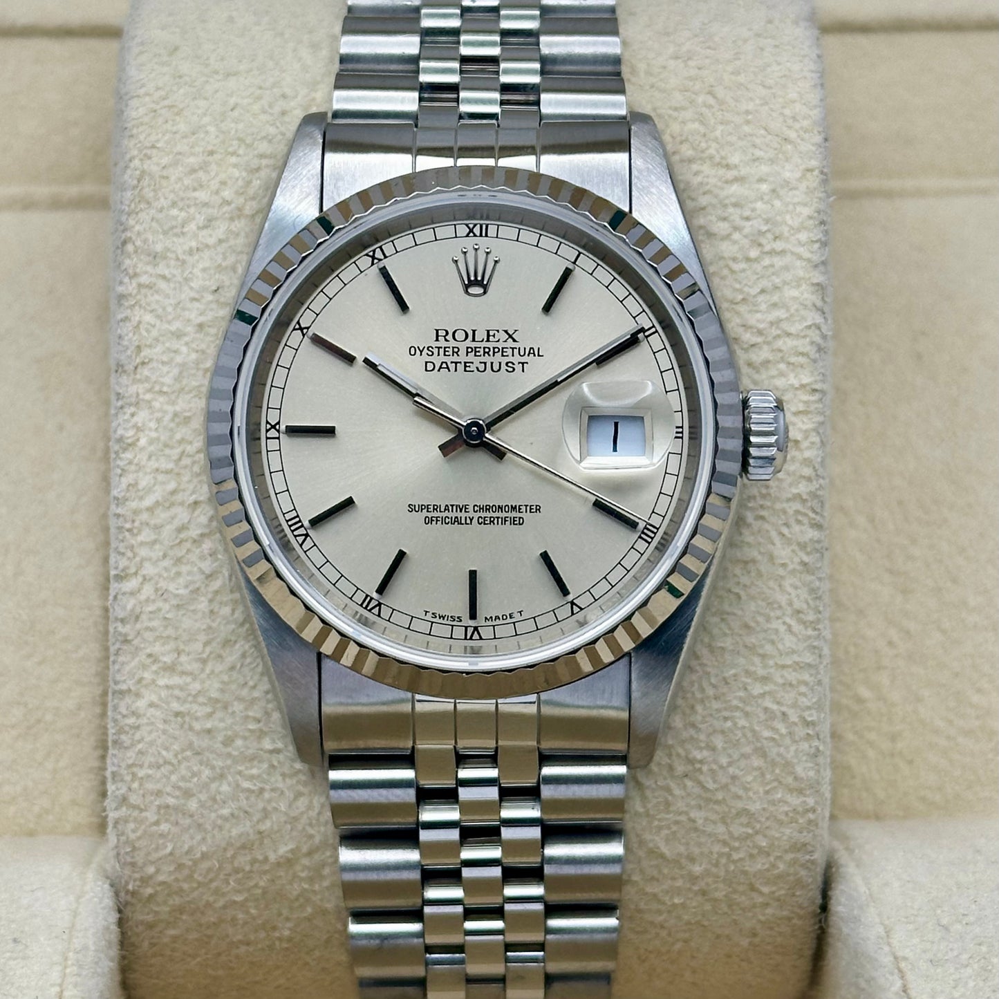 Datejust 36 Sunburst Silver Ref 16234 1996