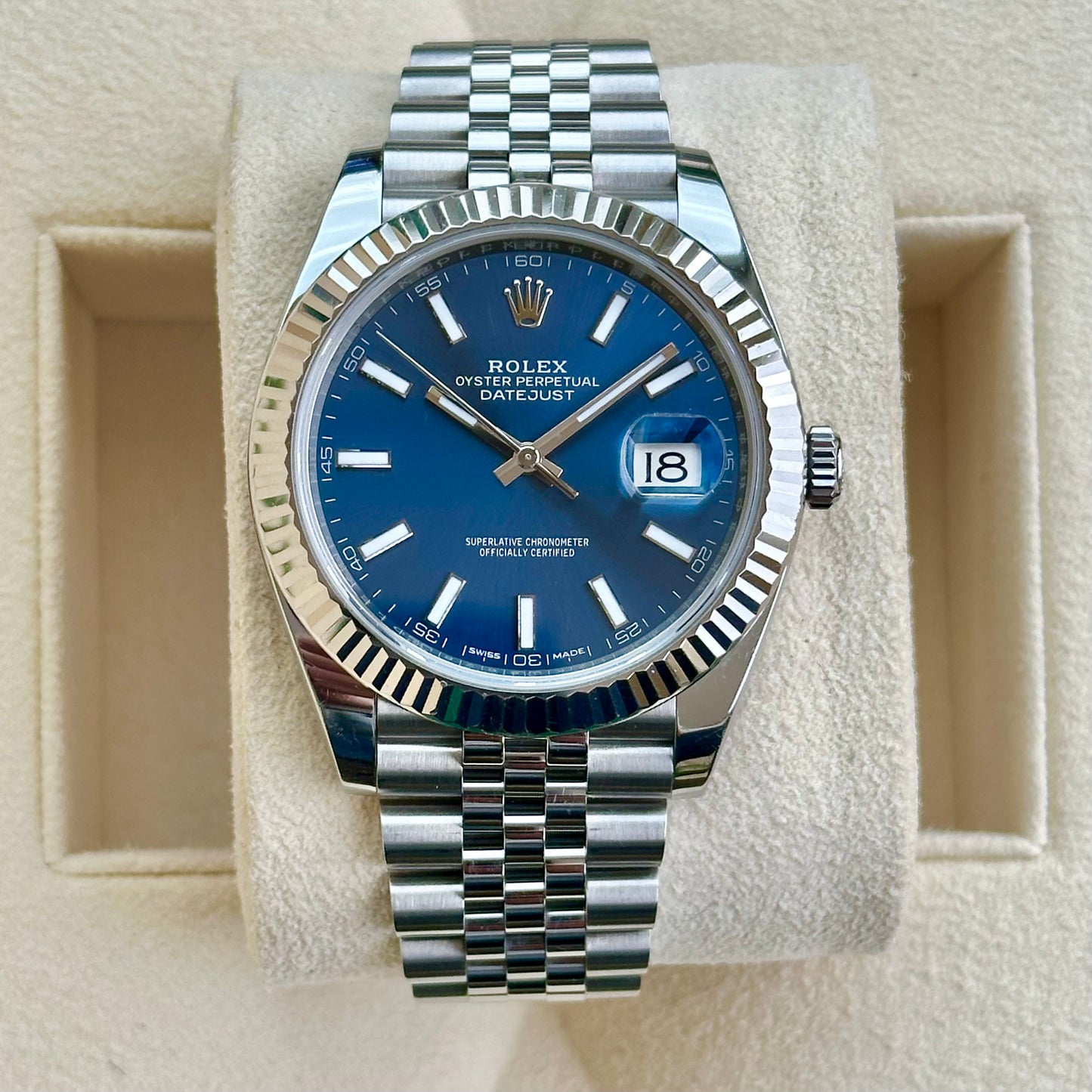 Datejust 41 Sunburst Blue Ref 126334 2018