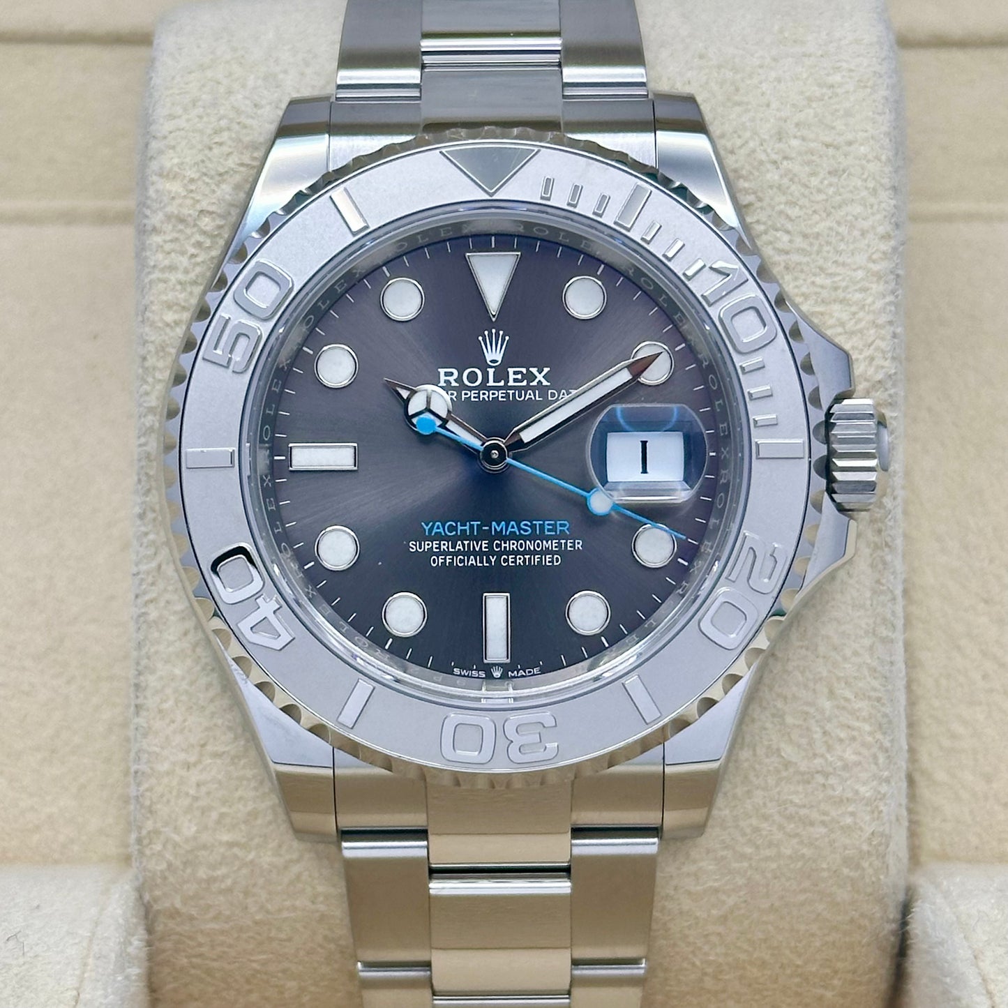 Yacht-Master 40 Platinum Rhodium Dial Ref 126622 2022