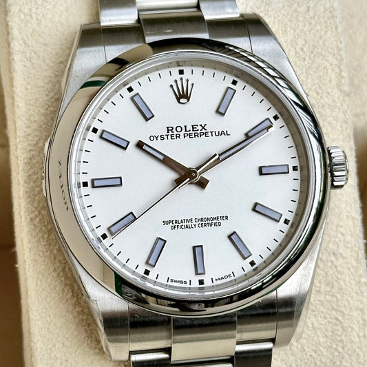 Oyster Perpetual 39 White Factory Stickers Ref 114300