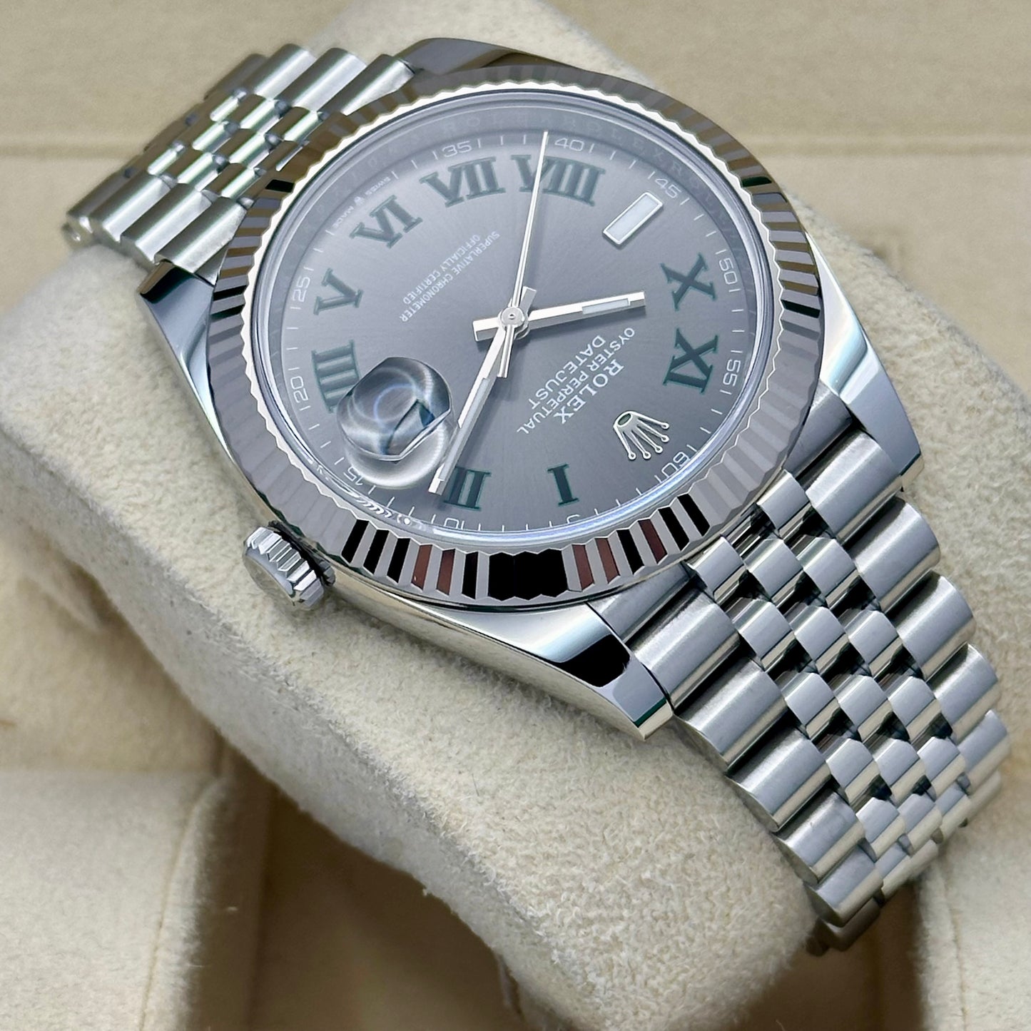 Datejust 41 Wimbledon 18K White Gold Ref 126334 2018